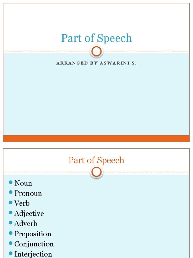 Overview of Parts of Speech | PDF | Adverb | Part Of Speech