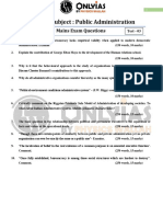 Test-03 - Public Administration - Answer - English - Shakeeba Khatoon PDF