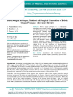 Pelvic Organ Prolapse, Methods of Surgical Correction of Pelvic Organ Prolapse, Literature Review