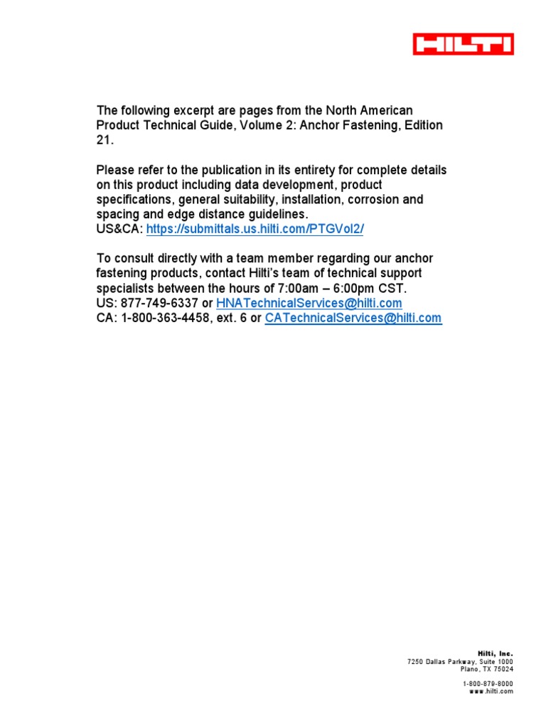 HLC Sleeve Anchor Product Data 2017760 PDF