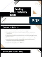 Lec 3 - Teaching Across Proficiency Levels