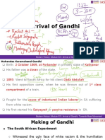 Arrival of Gandhi