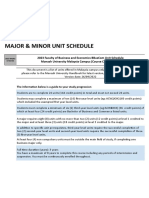 BBusCom Major Minor Unit Schedule