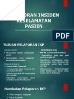 Pelaporan Insiden Keselamatan Pasien