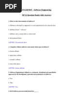 191AIE504T - Software Engineering MCQ Banks With Answers: ANSWER: All Mentioned Above