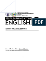 English Grade 8 Q1 SLK 2-Bibliography