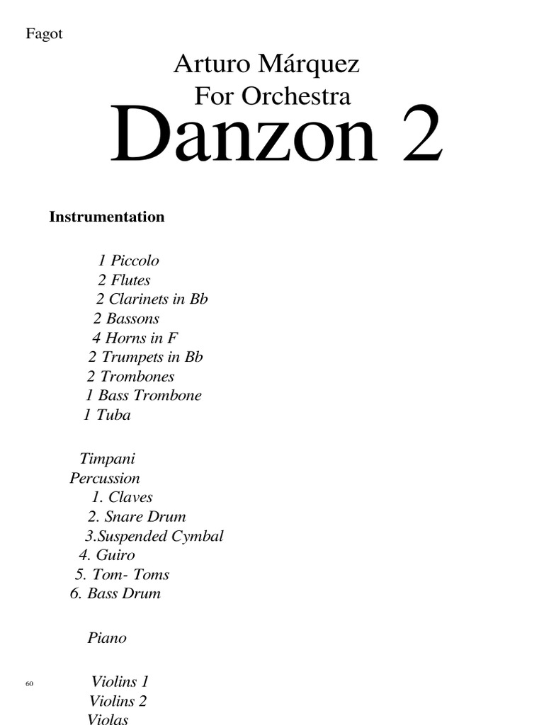 Danzon 2 Bassoon1 Pdf