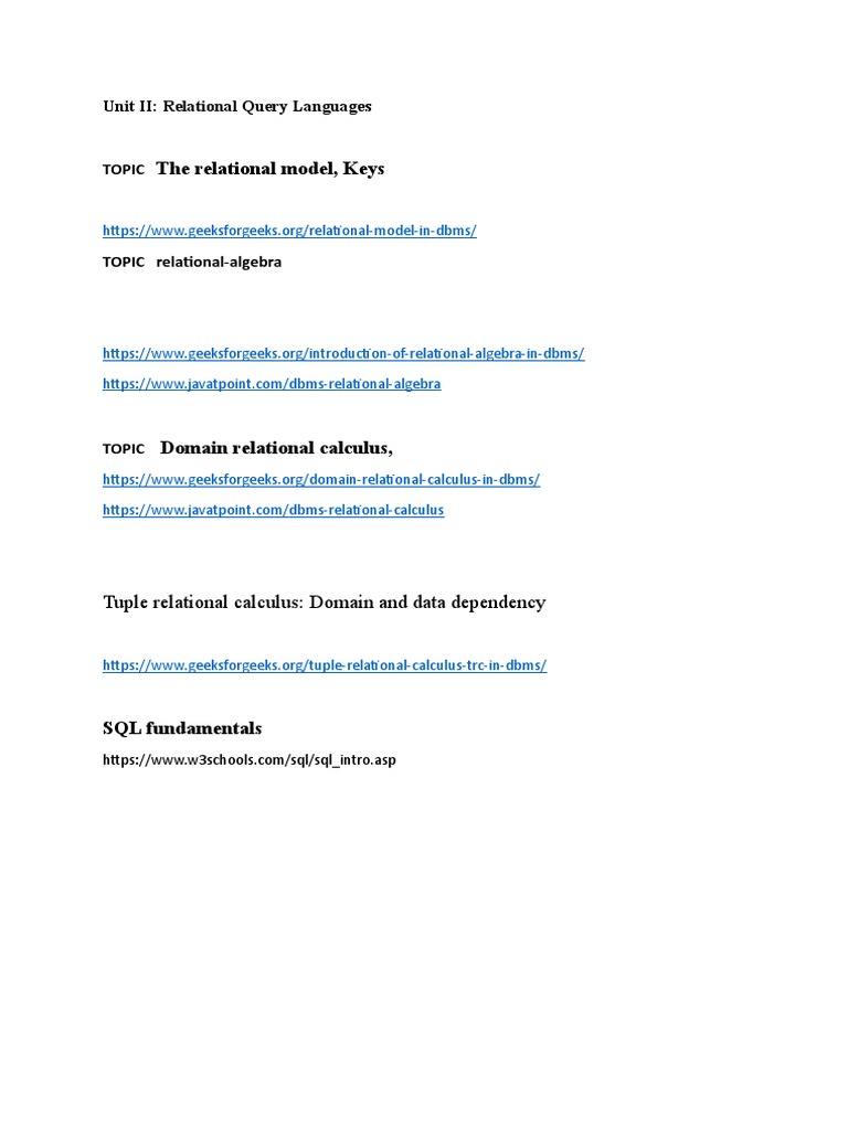 Relational Query Languages Overview | PDF | Computers
