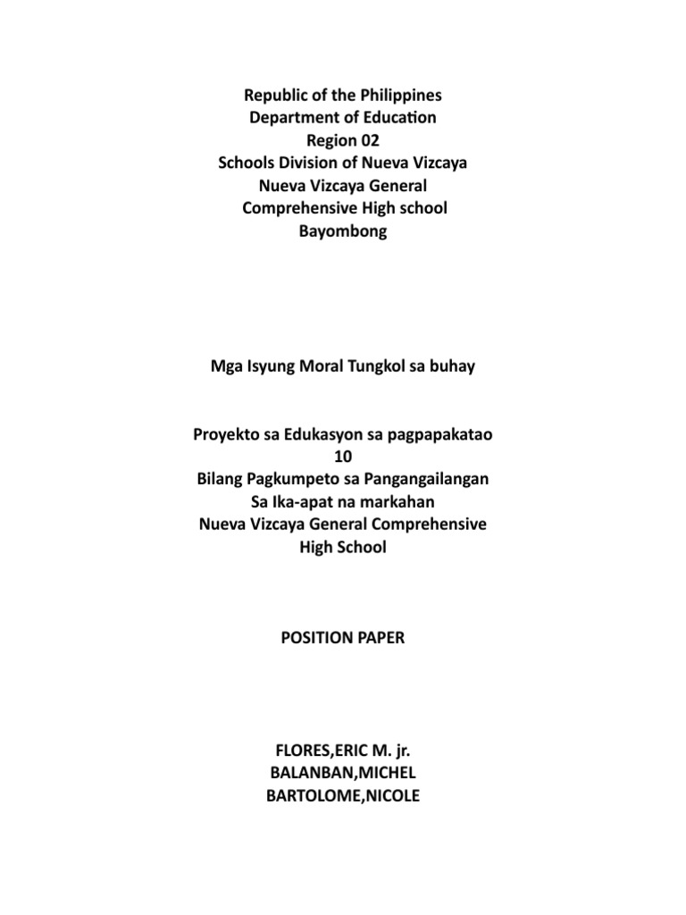 Document ESP Position Paper | PDF