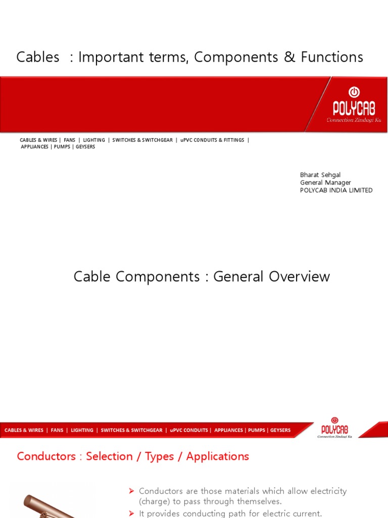Construction Of Various Types Of Cables 1 Pdf
