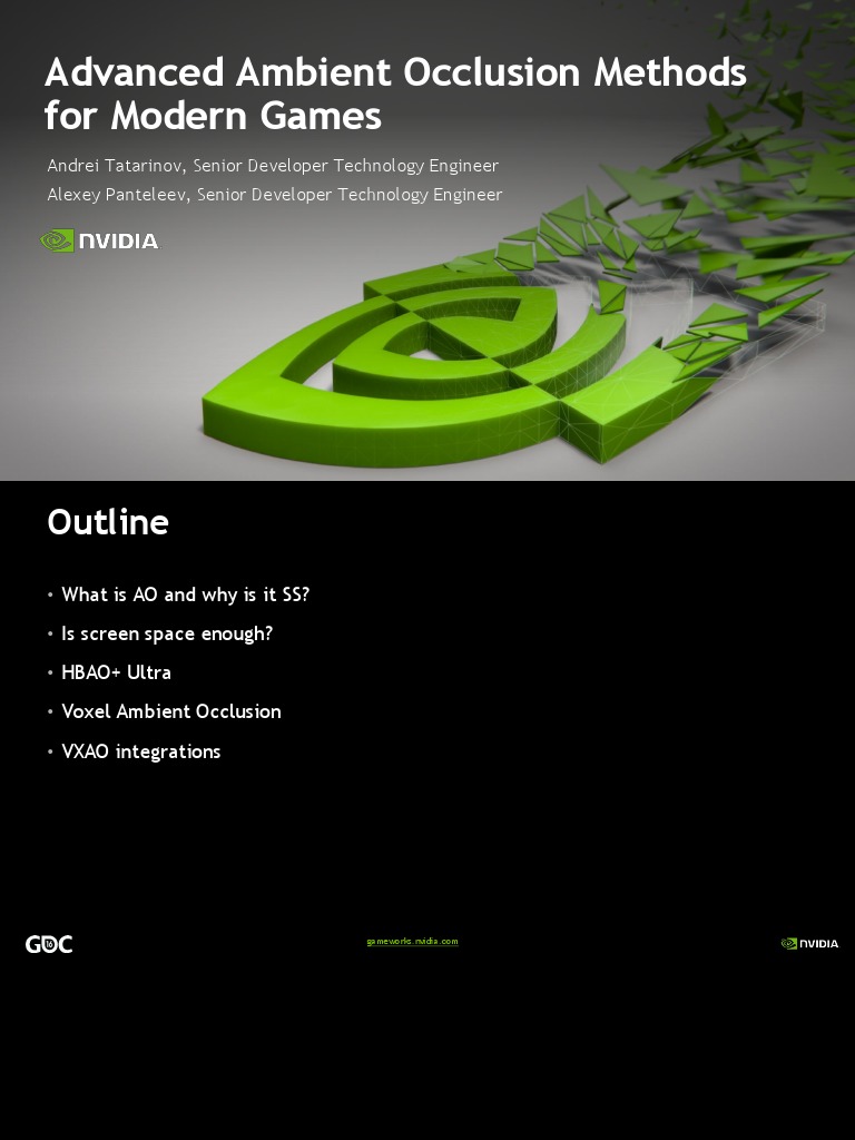 Advanced Ambient Occlusion Techniques | PDF | Rendering (Computer ...