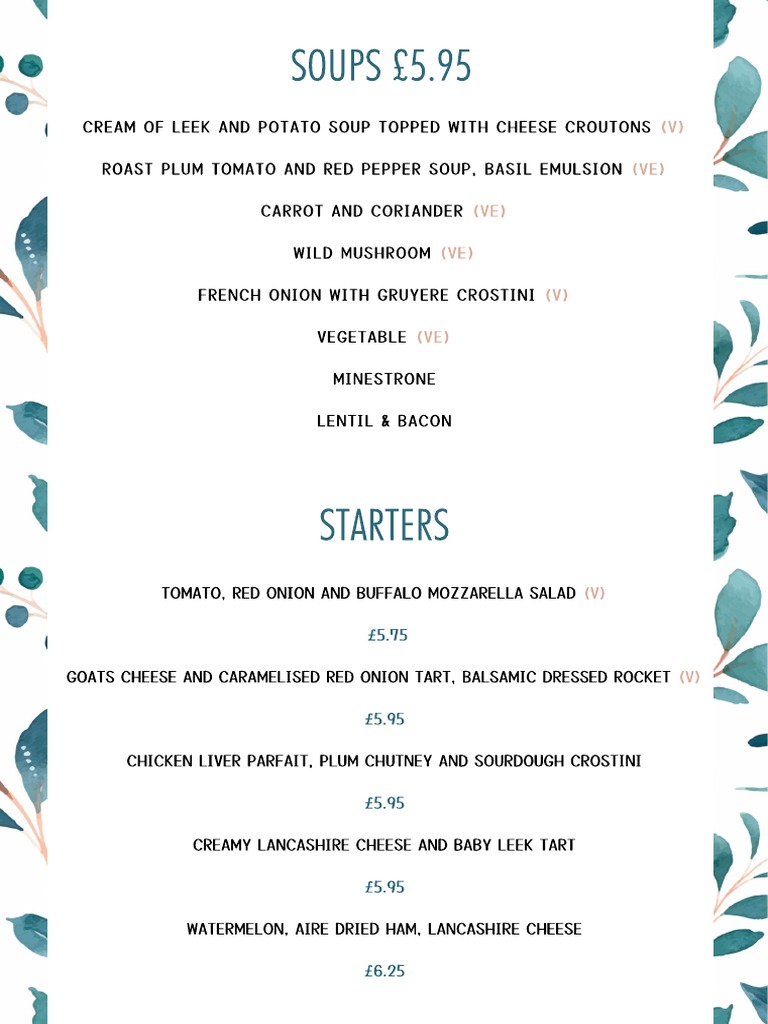 3 Course Menu Selector | PDF