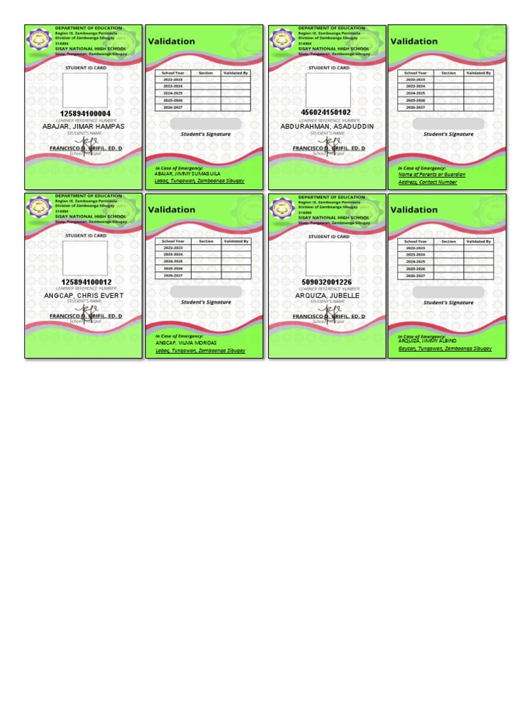 Id SNHS | PDF