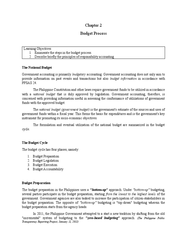 Government Accounting Chapter 2 | PDF | Appropriations Bill (United ...