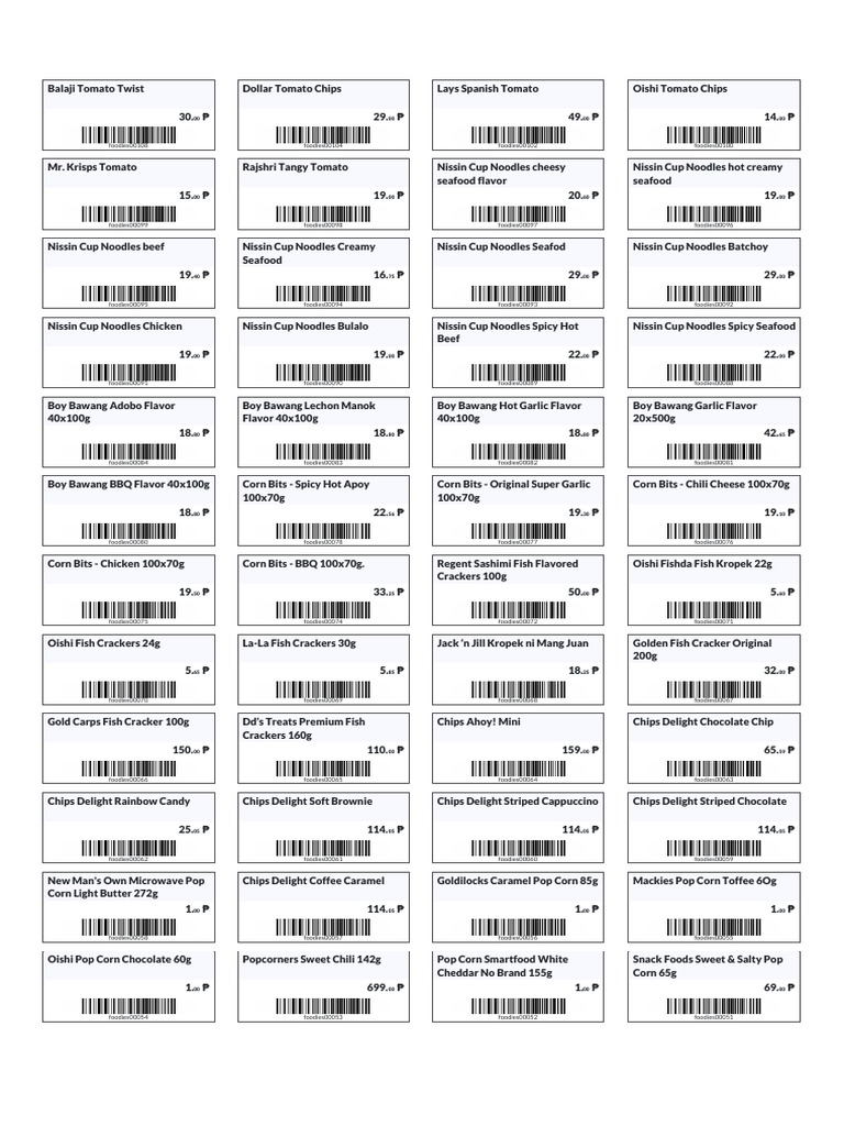 Product Label PDF | PDF | Potato Chip | Peanuts