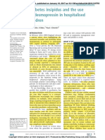 Diabetes Insipidus and The Use of Desmopresin