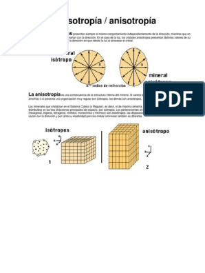 Anisotropia, Isotropia y Reflexiones Internas, PDF, Anisotropía