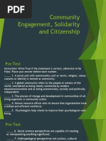 Community Engagement, Solidarity and Citizenship