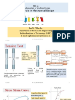 Materials in Mechanical Design: ME-311 Fundamentals of Machine Design