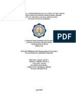 Group No. 6 - Chapter 1 3 - THE NEW NORMAL A PHENOMENOLOGICAL STUDY ON THE COPING MECHANISM OF AGUSAN NATIONAL HIGH SCHOOL SENIOR STUDENTS TO THE EDUCATIONAL DIFFICULTIES OF FACE TO FACE LEARNING