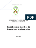 Dossier Standard de Preselection Togo