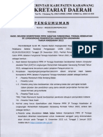 Pengumuman Seleksi Kompetensi PPPK Nakes KRW 2022