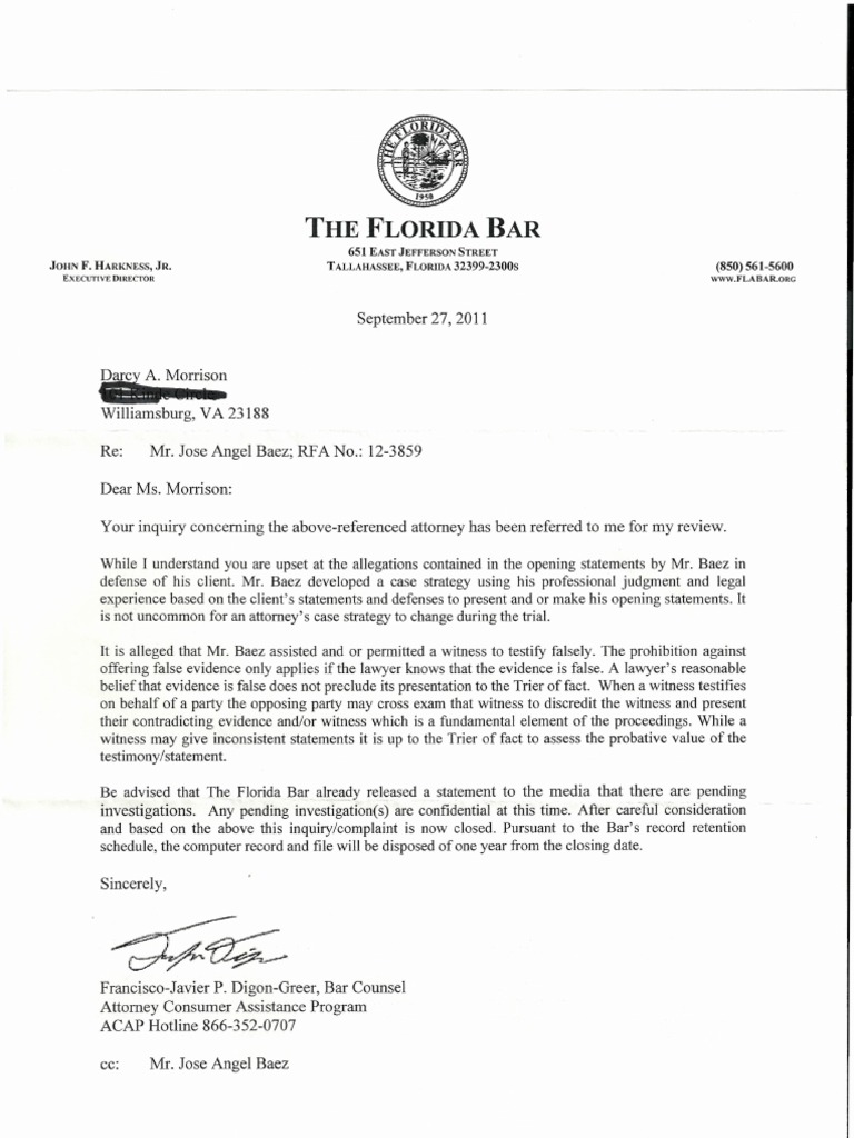 Legal Ethics Inquiry Closure | PDF