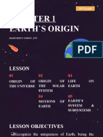 Week 2 Chapter 1 Earths Origin