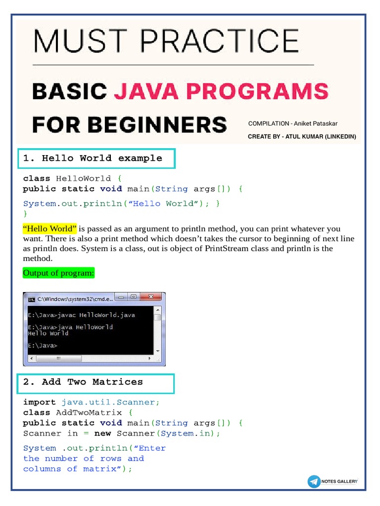 Java Programs | PDF | Matrix (Mathematics) | Computer Engineering