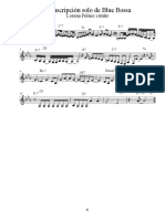 Blue Bossa Transcripción PDF