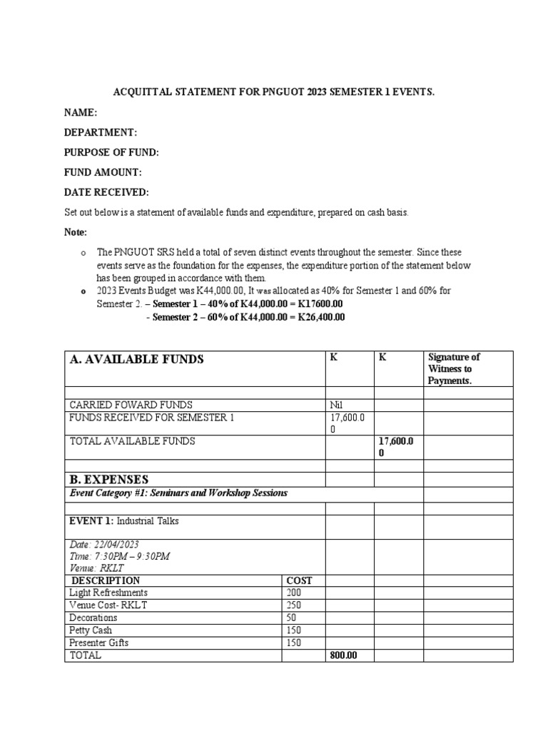 Image 8 for Acquittal Report Template