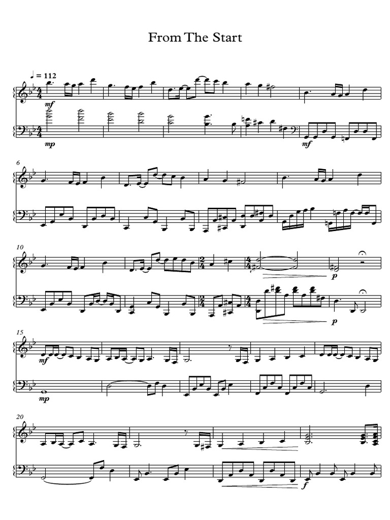 From The Start - Full Score | PDF