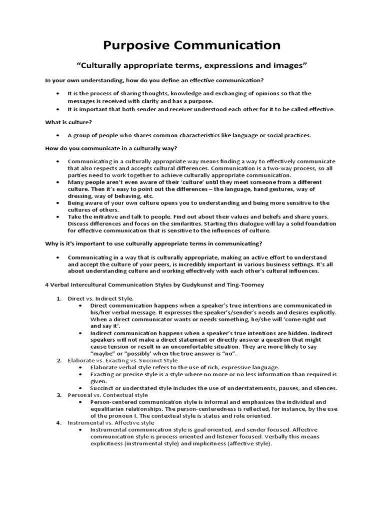 Purposive Communication Group 8 | PDF | Communication | Human Communication