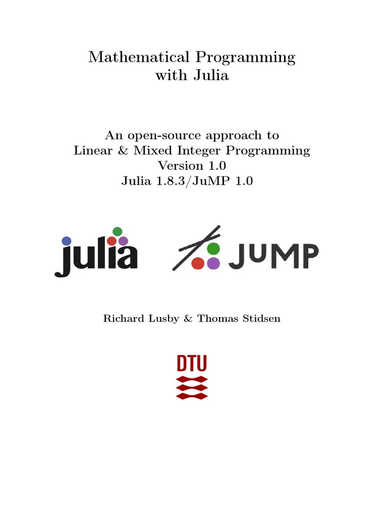 2023 Course Book | PDF | Mathematical Optimization | Linear Programming