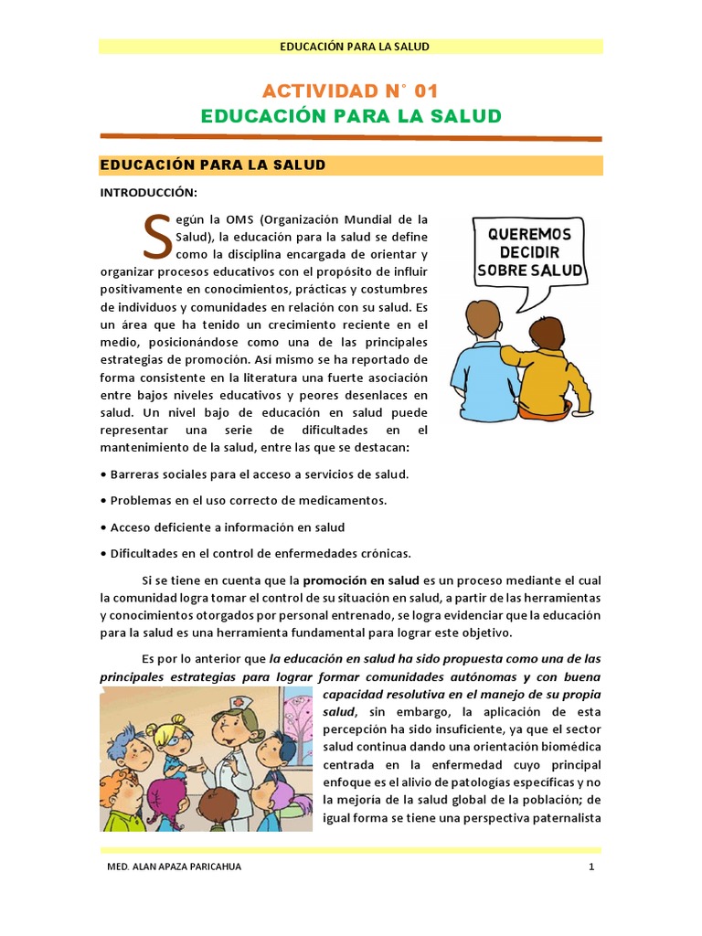 Estrategias en Educación para la Salud | PDF | Diabetes | Educación ...