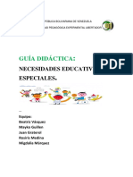 Guía Diáctica. Educación Especial.