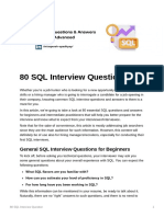 80 SQL Interview Questions and Answers