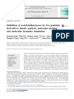 Inhibition of Acetylcholinesterase by Two Genistein Derivatives: Kinetic Analysis, Molecular Docking and Molecular Dynamics Simulation