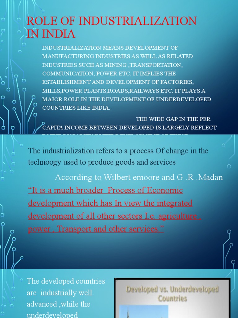 Role of Industrialization in India PDF