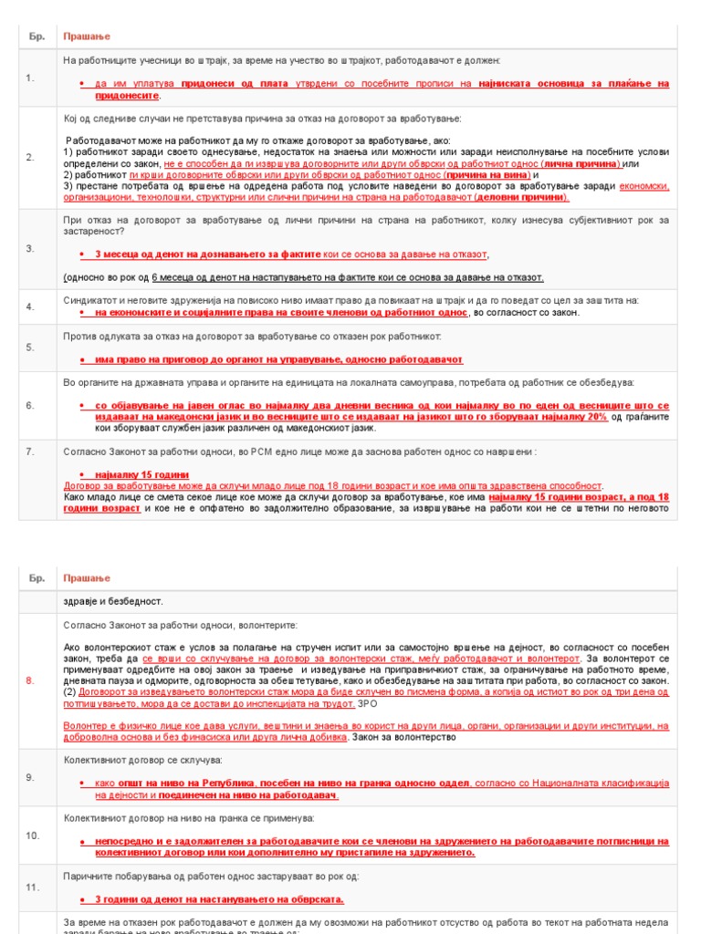 ТРУДОВО ПРАВО финално | PDF