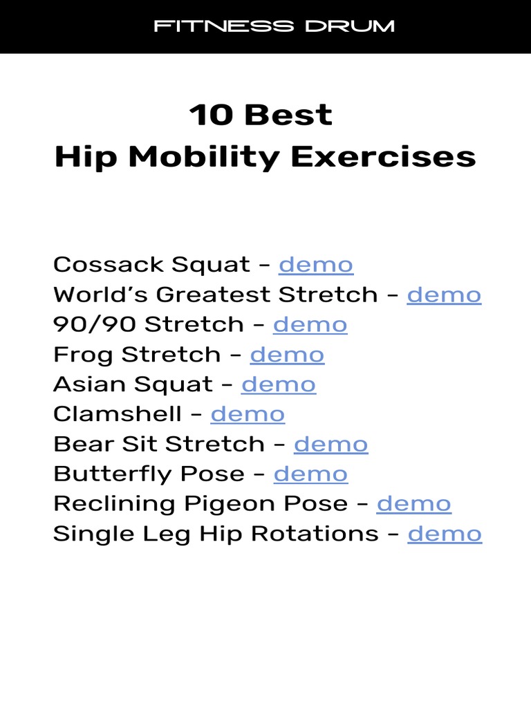 Hip Mobility Exercises Guide PDF