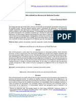 Diferença e Diversidade No Discurso Da Inclusão