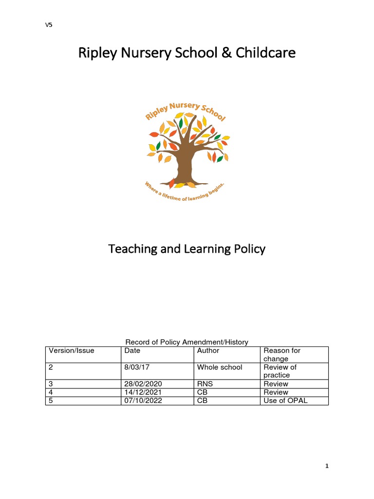 Rns teaching and learning policy 2022 pdf