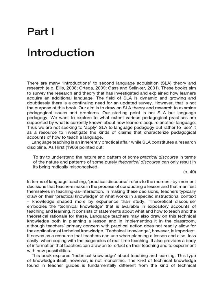 Language Pedagogy and SLA Insights | PDF | Second Language Acquisition ...