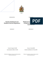 Nuclear Substances and Radiation Devices Regulations NSRD SOR-2000-207