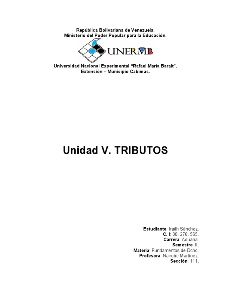 Fundamentos de los Tributos en Venezuela | PDF | Impuestos | Justicia