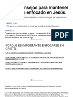 PREDICA - Consejos para Mantener Tu Corazón Enfocado en Jesús