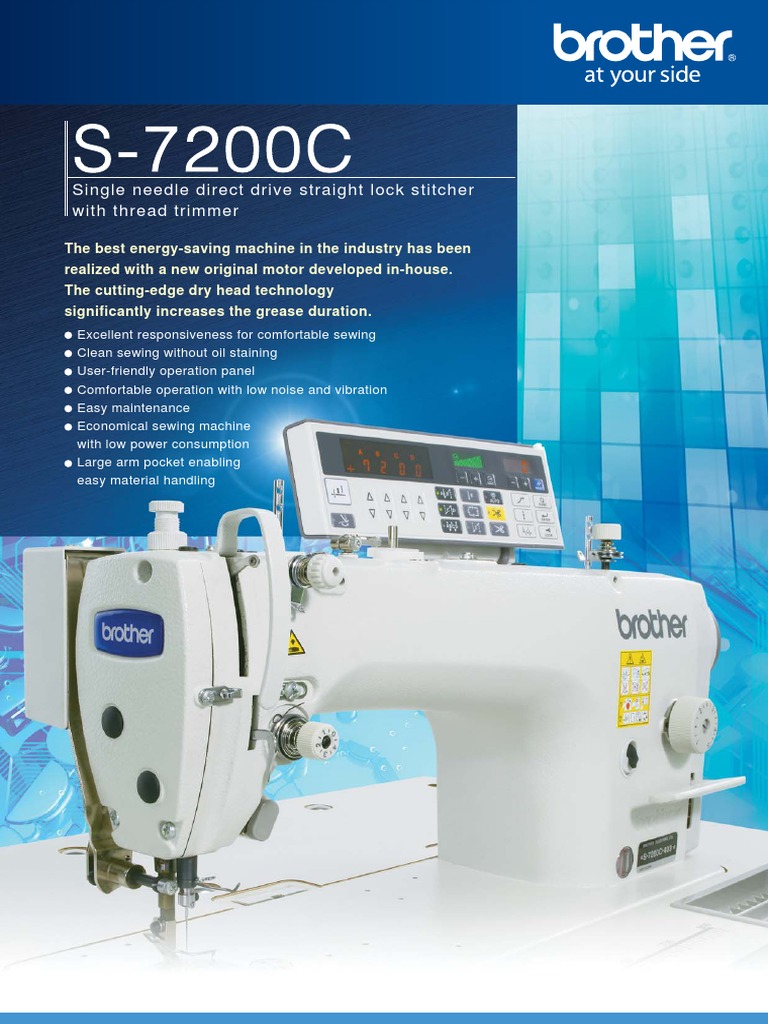 Single Needle Direct Drive Straight Lock Stitcher With Thread Trimmer ...