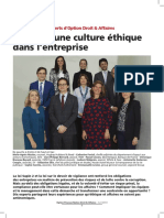 Insuffler Une Culture Éthique Dans L'entreprise