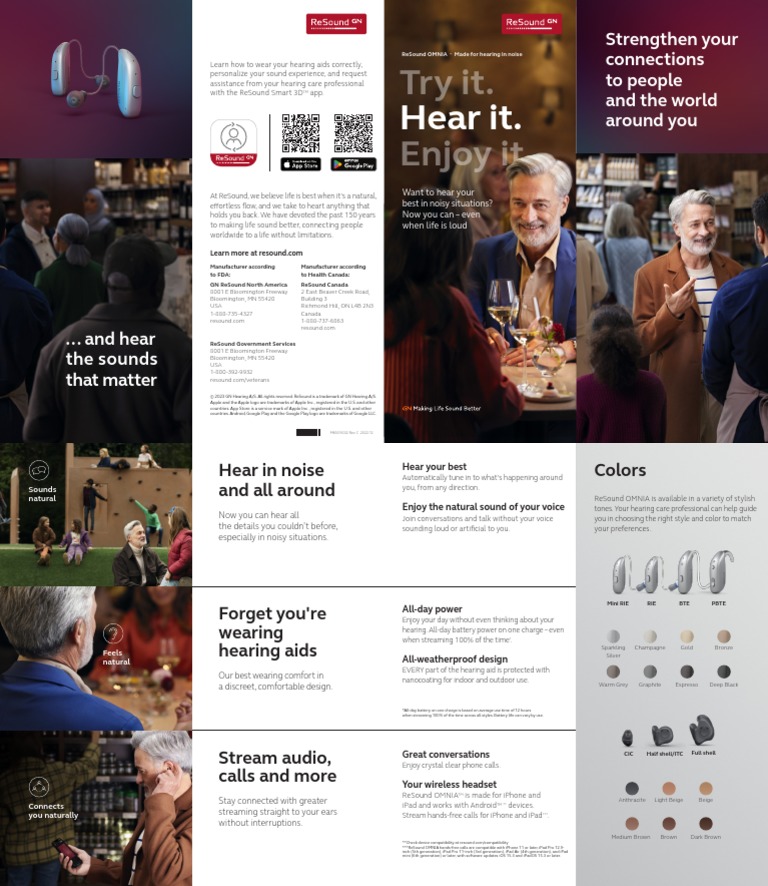 ReSound OMNIA Hearing Aid Overview | PDF | Hearing Aid | Mobile Computers